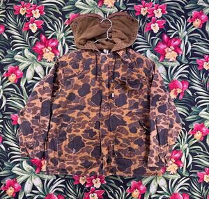 Vintage Rare SafTBak Camo Hunting Thick Jacket Size Large